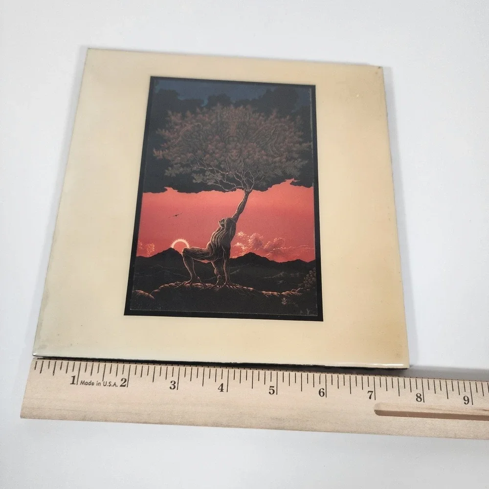 Vintage A.R.T. Co. Living Tree Tile D.L. Valdes Wall Hanging Decor